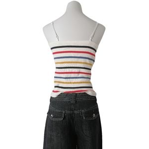 🍡 colorful striped ribbed knit cami